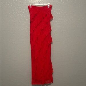 Wild Fable Vibrant Red Layered Dress